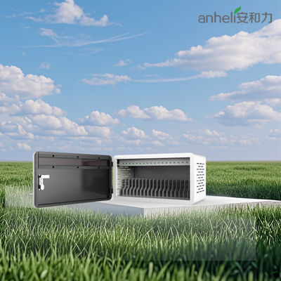 컴팩트 640x360x370mm 태블릿 충전 캐비닛, ABS 엔지니어링 플라스틱 디바이더와 의료용 초음성 바퀴