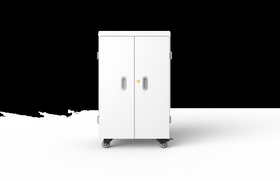 42포트 AC 전원 태블릿 충전 캐비닛, 안전한 이동성을 위한 4개의 바퀴와 2개의 브레이크