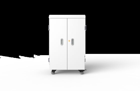 42 포트 태블릿 충전 카트, 아연 도금 강판 구조 및 독일 의료 표준 바퀴