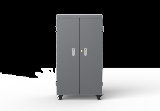 64 Ports USB Charging Cart with Galvanized Sheet and 8S Security Protection for Tablets and iPads