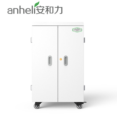 카트 65 킬로그램을 환기구로 채우는 42개 태블릿 애플 아이패드 교실